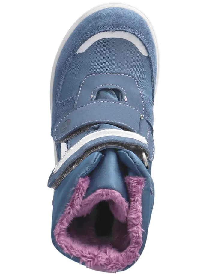 Leren winterlaarzen "Gaia" blauw