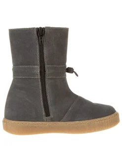 Leren winterlaarzen grijs