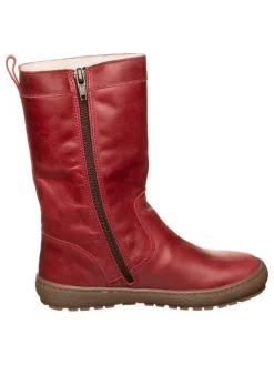 Leren winterlaarzen rood