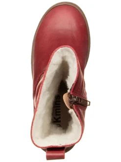 Leren winterlaarzen rood