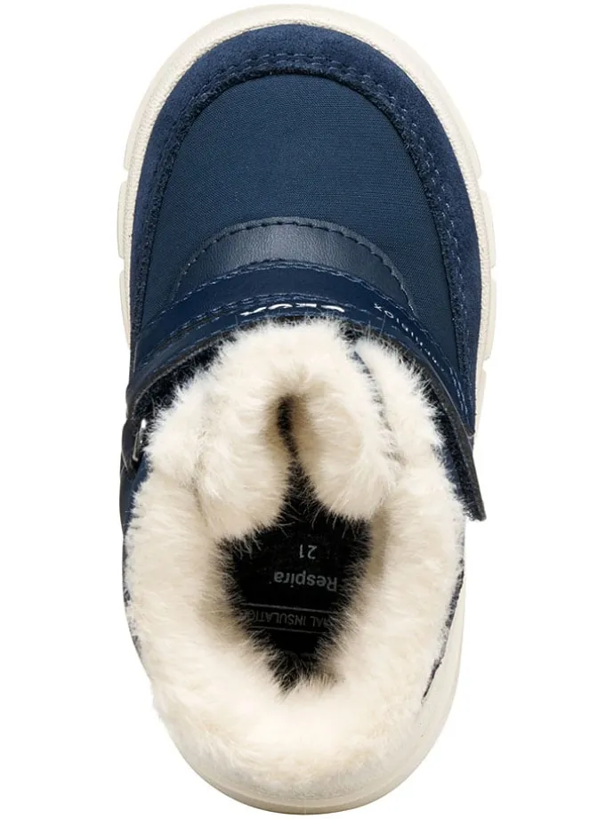 Leren winterlaarzen "Willaboom" donkerblauw