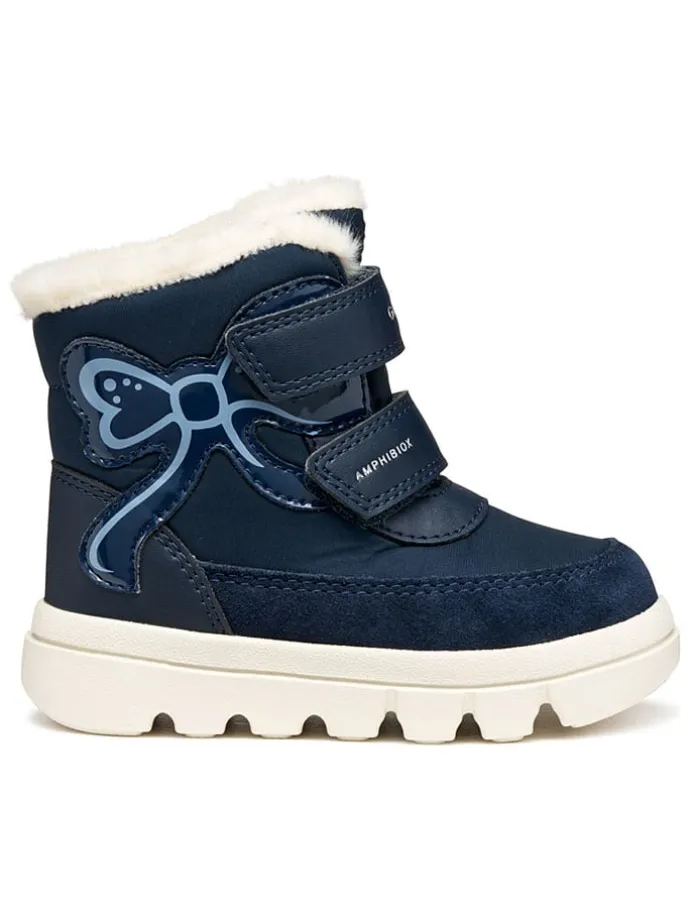 Leren winterlaarzen "Willaboom" donkerblauw