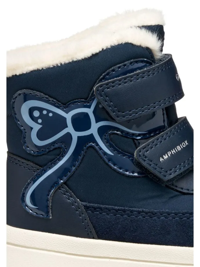 Leren winterlaarzen "Willaboom" donkerblauw
