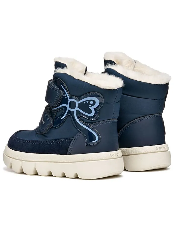 Leren winterlaarzen "Willaboom" donkerblauw