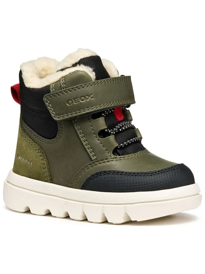 Leren winterlaarzen "Willaboom" kaki