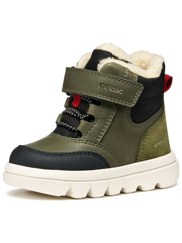 Leren winterlaarzen "Willaboom" kaki