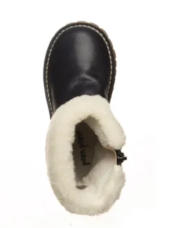 Leren winterlaarzen zwart