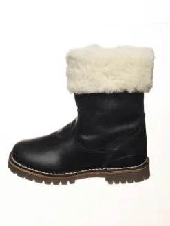 Leren winterlaarzen zwart