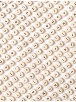 Letterkralen "Wood" - vanaf 6 jaar - 100 stuks