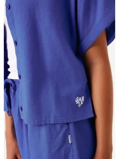 Linnen blouse blauw