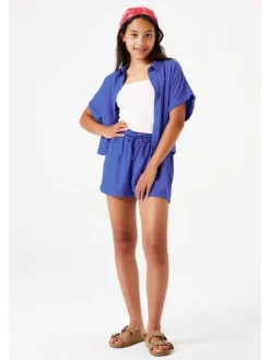 Linnen blouse blauw