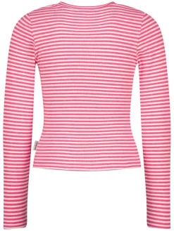 Longsleeve roze/wit