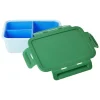 Lunchbox blauw/groen - (B)21 x (H)7,5 x (D)14 cm