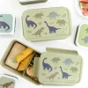 Lunchbox "Dinosaurs" kaki - (B)22 x (H)7 x (D)14 cm