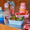 Lunchbox lichtroze/rood - (B)21 x (H)7,5 x (D)14 cm