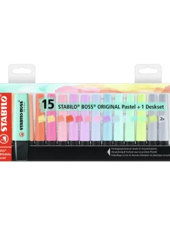 Markeerstiften "STABILO BOSS - Pastel" - 15 stuks