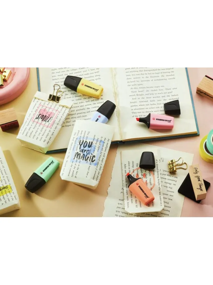 Markeerstiften "STABILO BOSS MINI Pastel" - 6 stuks