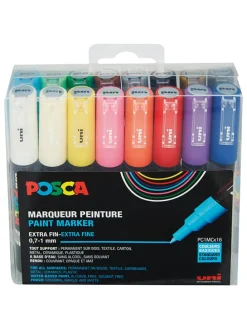 Markeerstiften "Uni Posca PC" - 16 stuks