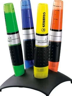 Markeerstift "STABILO Luminator" - 4 stuks (tafelset) - geel, groen, royalblue, oranje