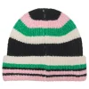 Muts "Amanda" zwart/lichtroze/groen