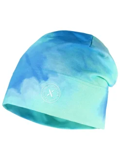 Omkeerbare beanie lichtblauw/cyaan