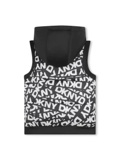 Omkeerbare bodywarmer zwart/wit