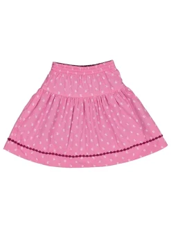 Omkeerbare traditionele rok bordeaux/lichtroze