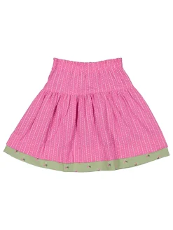 Omkeerbare traditionele rok roze/groen