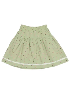 Omkeerbare traditionele rok roze/groen
