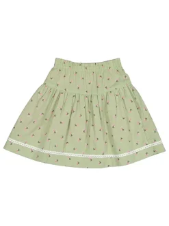Omkeerbare traditionele rok roze/groen