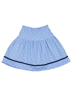 Omkeerbare traditionele rok donkerblauw/lichtblauw