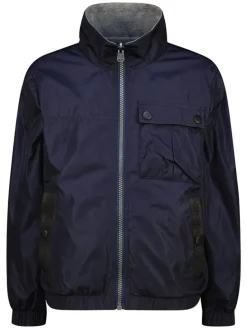 Omkeerbare tussenjas donkerblauw/grijs