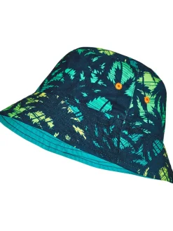 Omkeerbare zonnehoed turquoise/blauw