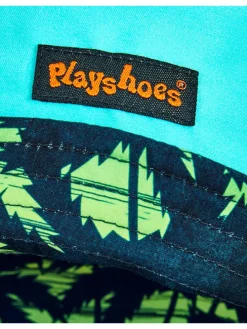 Omkeerbare zonnehoed turquoise/blauw