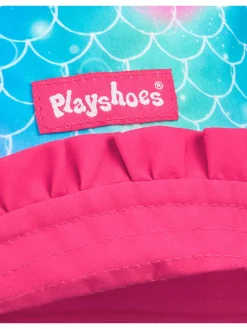 Omkeerbare zonnehoed "Zeemeermin" blauw/roze