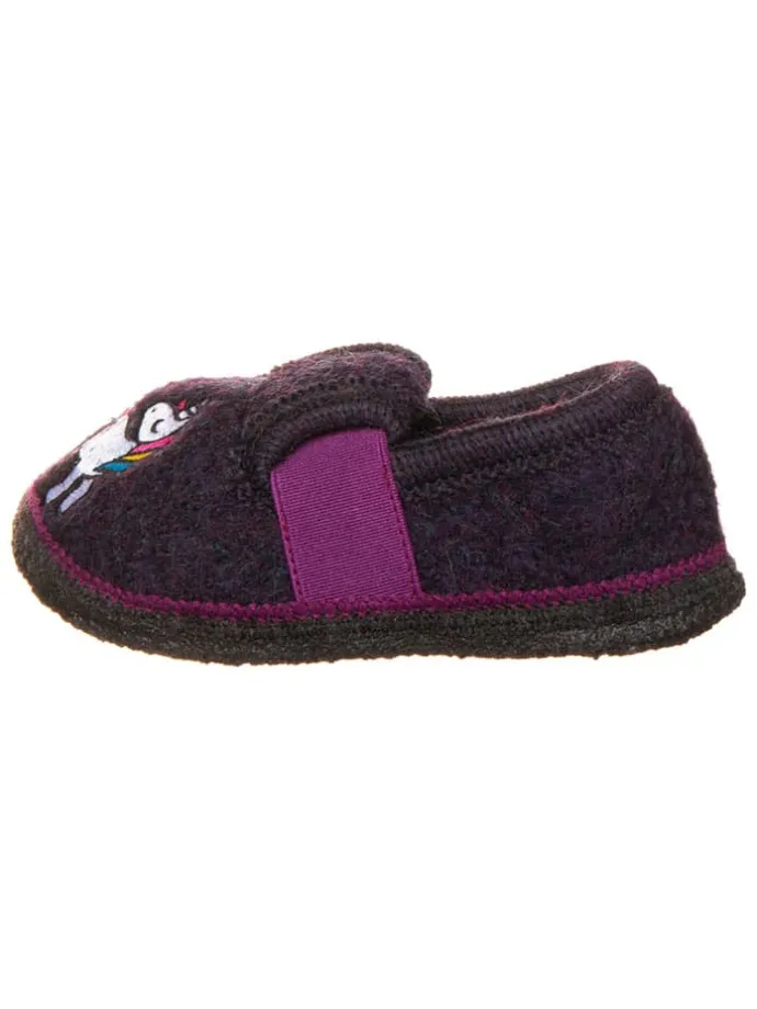 Pantoffels "Bobby Einhorn" donkerblauw