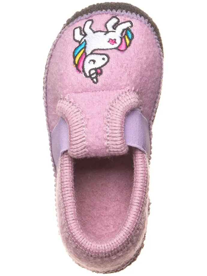 Pantoffels "Bobby Einhorn" lichtroze