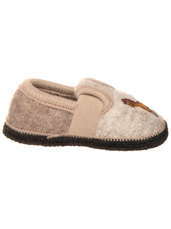 Pantoffels "Bobby Pferdchen" beige