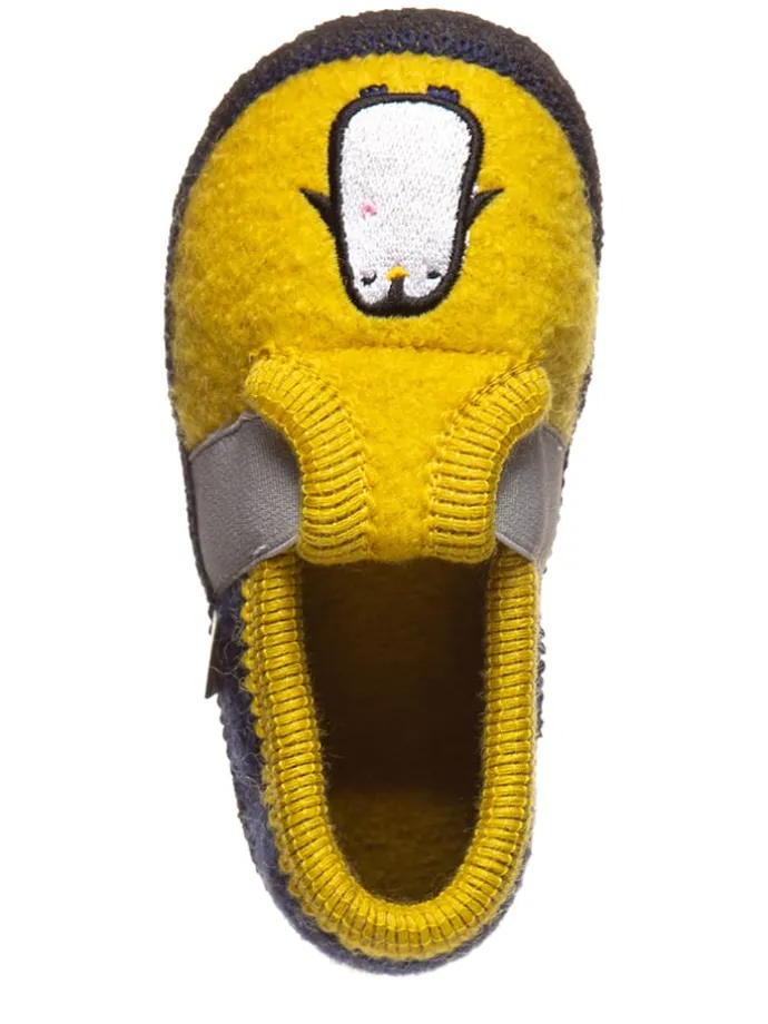 Pantoffels "Bobby Pinguin" geel