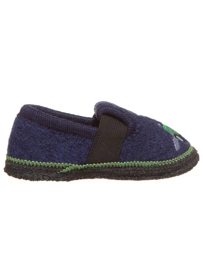 Pantoffels "Bobby Traktor" donkerblauw