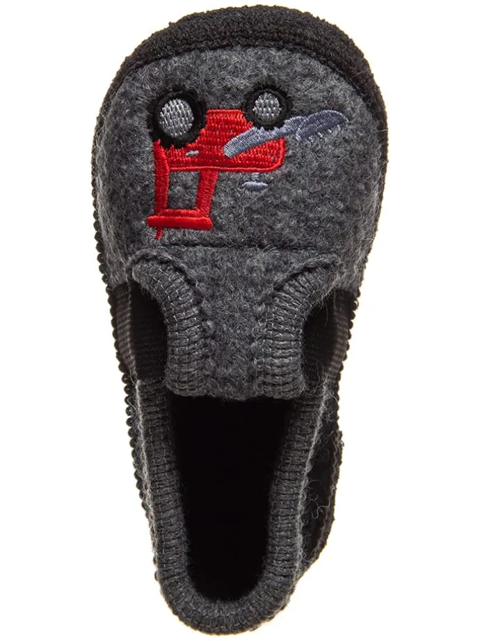 Pantoffels "Bobby Traktor" grijs