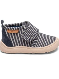 Pantoffels donkerblauw/wit