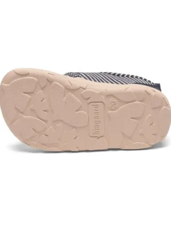 Pantoffels donkerblauw/wit
