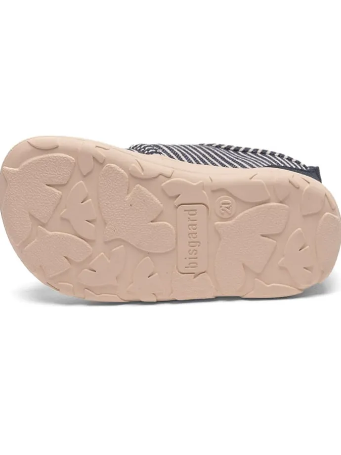 Pantoffels donkerblauw/wit