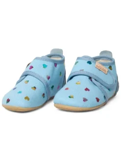 Pantoffels "Herzchen" lichtblauw