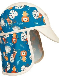 Pet met nekbescherming blauw/meerkleurig