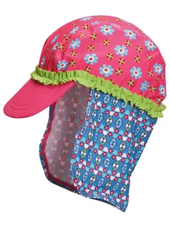 Pet met nekbescherming "Bloemen" roze