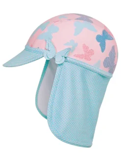 Pet met nekbescherming turquoise/lichtroze