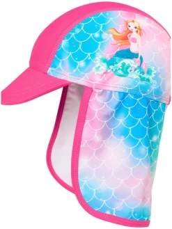 Pet met nekbescherming "Zeemeermin" roze/meerkleurig