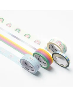 Plakband "Rainbow Clouds" meerkleurig - 4x 5 m